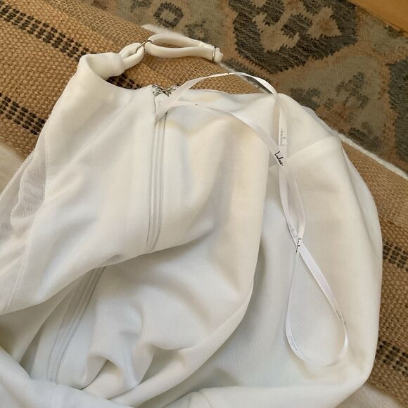 Lulus Blessed Romance Dress Women's M White Sleeveless Mermaid Maxi Button NWT - Picture 16 of 16